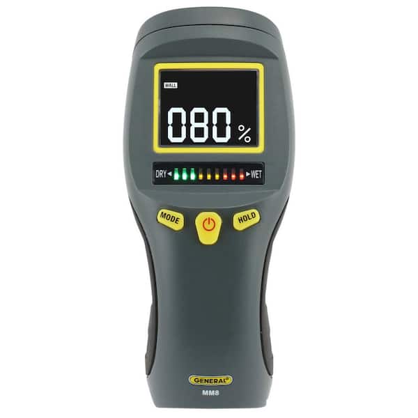 General Tools Professional Digital Pinless Moisture Meter with Backlit LCD