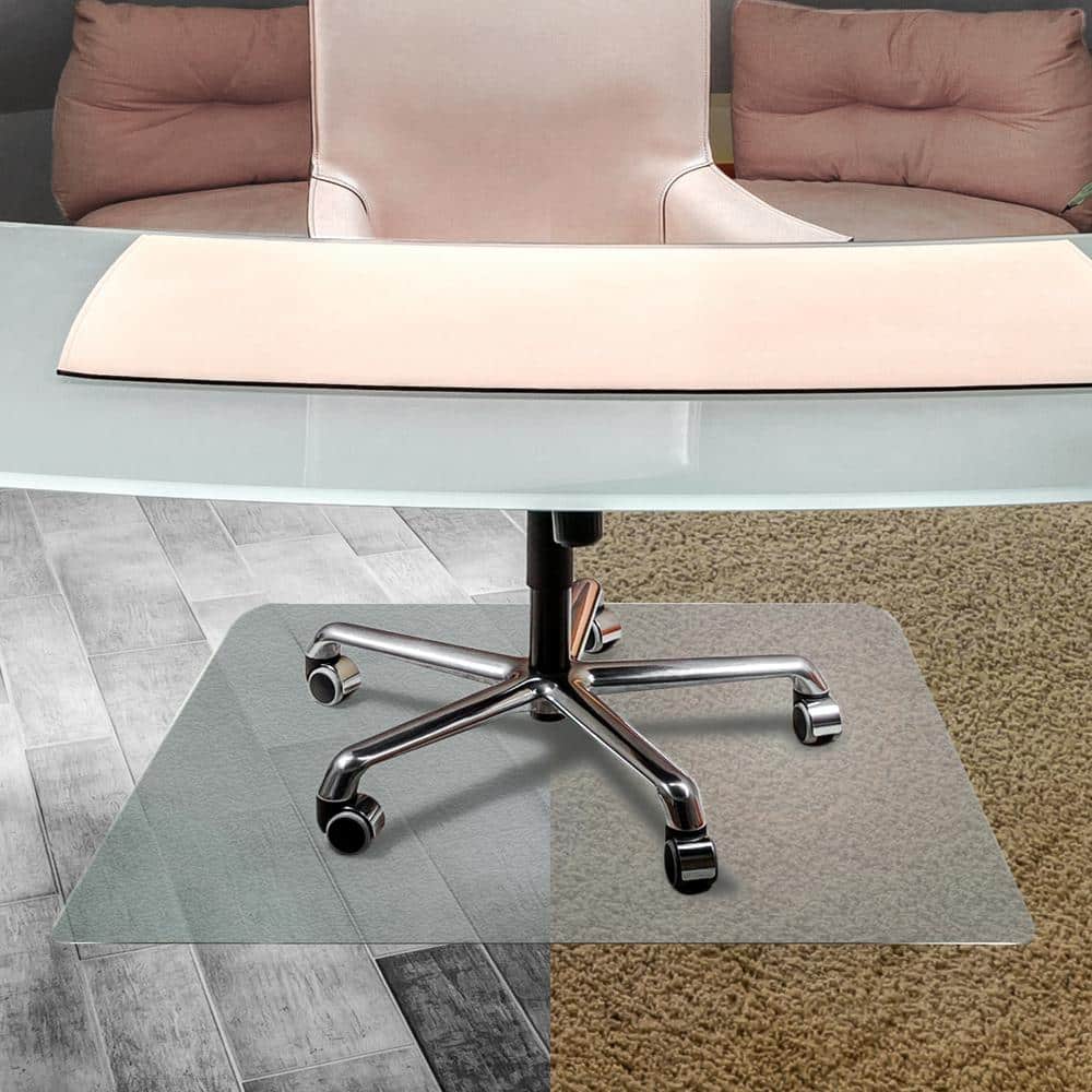 Office Chair Mat Under the Desk 47 x 35 Hardwood And Tile Floor Anti-Slip Black 