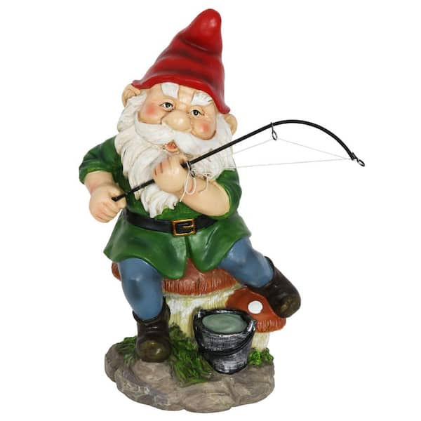 Exhart Fishing Frodo Gnome 18196-RS - The Home Depot