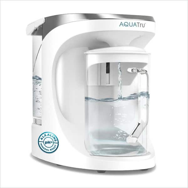 AquaTru Carafe Alkaline Mineral Boost Countertop Water Purifier 4-Stage Ultra Reverse Osmosis Technology BPA Free