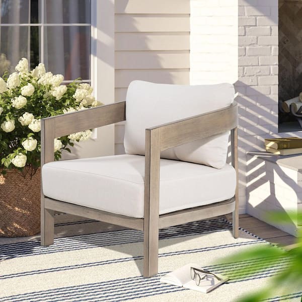 PEAK HOME FURNISHINGS Harmonti Aluminum Outdoor Lounge Chair with Cushions (1-Pack)