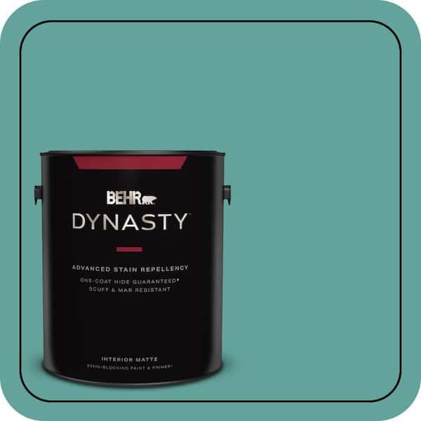 BEHR DYNASTY 1 gal. #M450-5 Aqua Rapids One-Coat Hide Matte Interior Stain-Blocking Paint & Primer