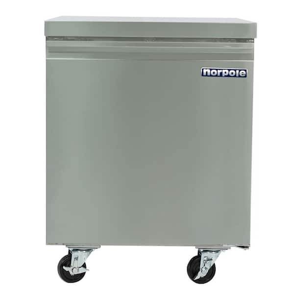 Norpole 6 cu. ft. Commercial Under Counter Upright Freezer in Stainless Steel
