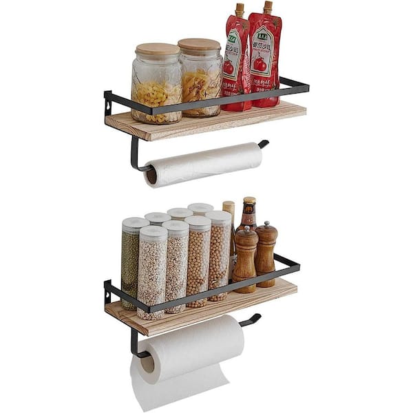 Dyiom 15.74 in. W x 3.94 in. H x 5.9 in. D Bathroom Shelves Over The Toilet Storage, Natural with Adjustable Shelves
