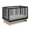 Storkcraft Santorini Black with Driftwood 5-in-1 Convertible Crib with Toddler Guardrail 04622-37B