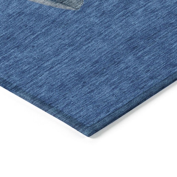 Chantille Machine Washable Indoor/Outdoor Abstract ACN1826 Navy 2 ft. x 3 ft. Accent Rug