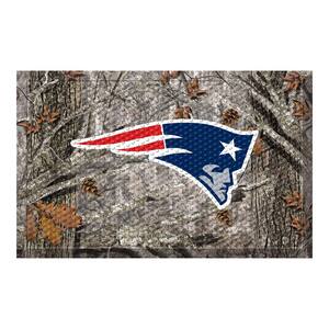 NFL - New England Patriots 19 in. x 30 in. Outdoor Camo Scraper Mat Door Mat