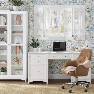 Bradstone 63 in. White Executive Desk