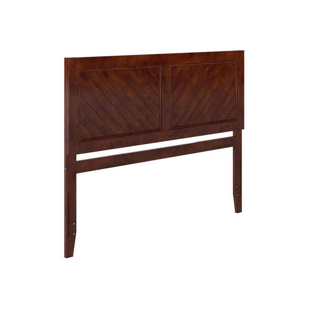 Canyon Walnut Queen Wood Headboard with USB Charger