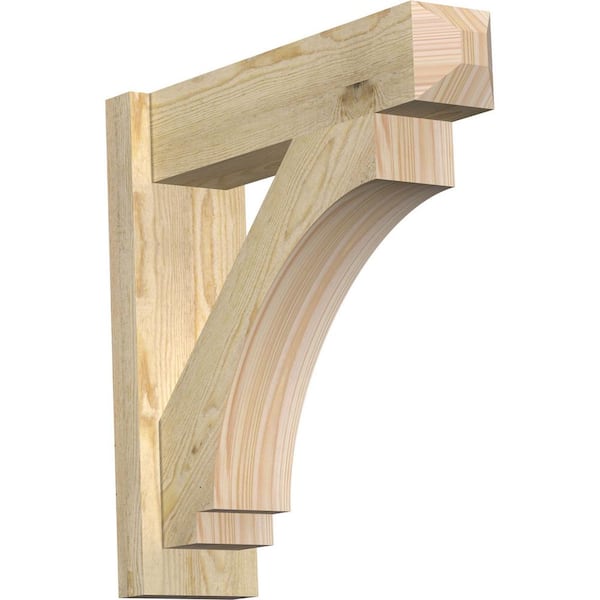Ekena Millwork 6 in. x 22 in. x 22 in. Imperial Craftsman Rough Sawn Douglas Fir Outlooker