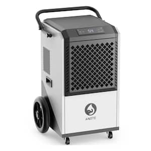 250 pt. 8,000 sq.ft. Commercial Dehumidifier for Basement in. White, High Efficiency Compressor