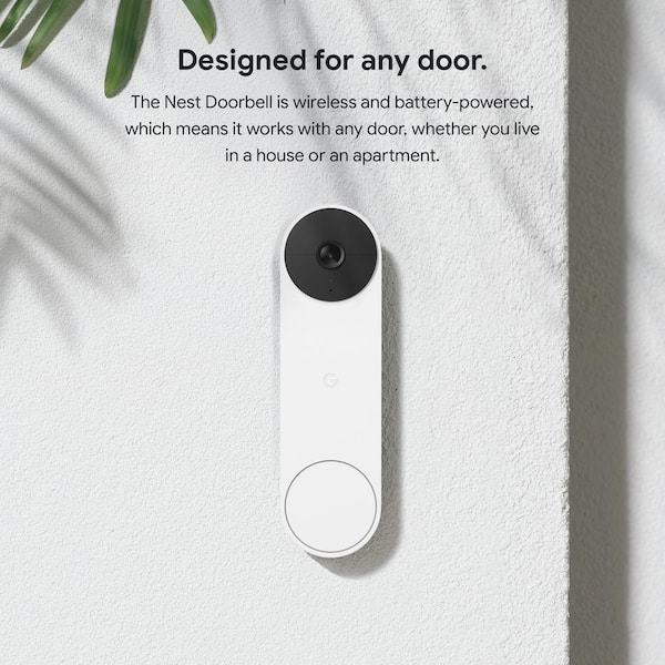 Google Nest Doorbell (Battery) - Smart Wi-Fi Video Doorbell Camera