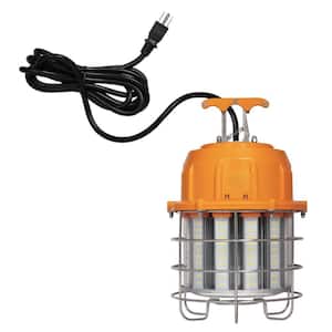 60-Watt Orange and Chrome Integrated High-Lumen LED Plug-In Work Light