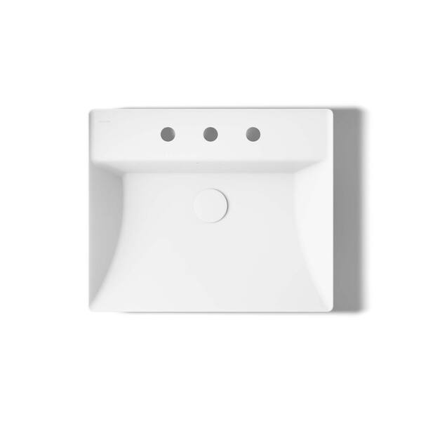 KOHLER Brazn 23 x 19 Vessel Bathroom Sink in White Vitreous China