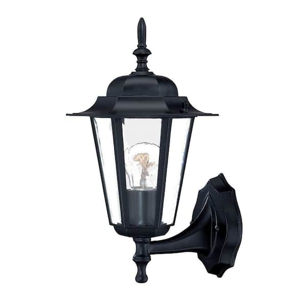 Acclaim Lighting Camelot Collection 1-Light Matte Black Outdoor Wall Lantern Sconce