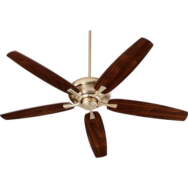Quorum International Apex 56 in. Indoor Aged Brass Ceiling Fan