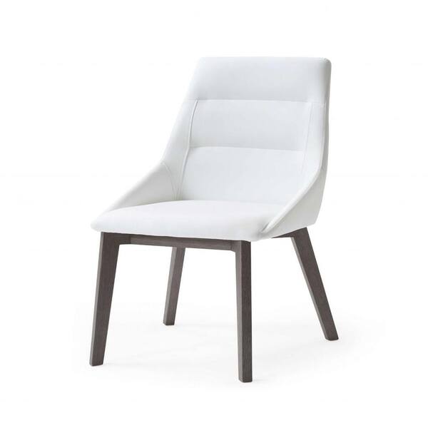 Faux Leather Dining Chairs 370657, White Faux Leather Side Chair