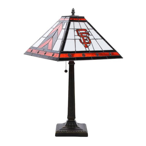 The Memory Company Mlb 23 In Antique, Bronze Stained Glass Table Lamp
