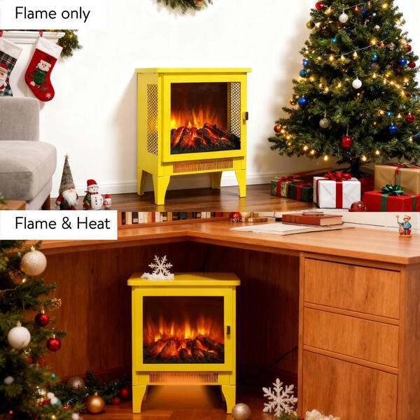ToolCat 14 in. Freestanding Fireplace Heater 400 sq. ft. Electric