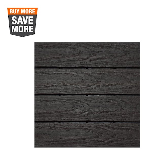 NewTechWood UltraShield Naturale 1 ft. x 1 ft. Quick Deck Outdoor Composite Deck Tile in Indonesian Merbau (10 sq. ft. Per Box)