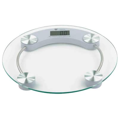 American Weigh Scales Low Profile Digital Glass Top Bathroom Scale 330LPG -  The Home Depot