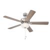 Designers Fountain Gallant 52 in. Indoor/Covered Outdoor Brushed Nickel Standard Mount Ceiling Fan with Light Kit and Pull Chain Control FP-GLT52B30-BN