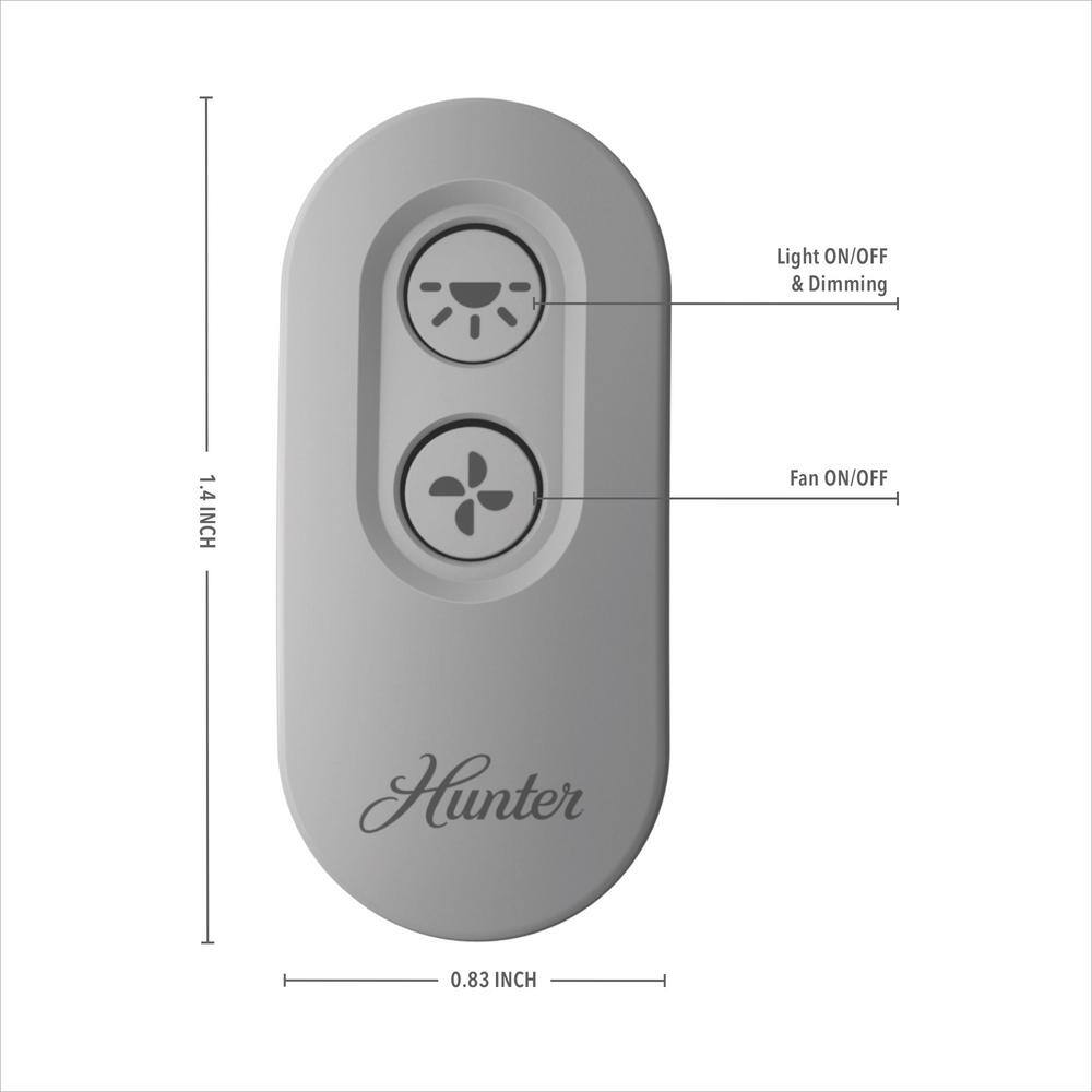 Hunter Gray Indoor Remote Control with Receiver