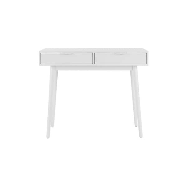 Stylewell Amerlin White Wood Desk 39, Amerlin White Wood Vanity Desk
