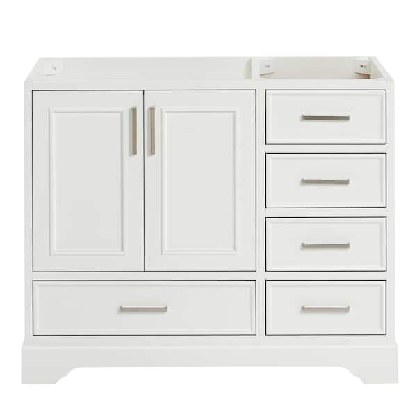 ARIEL Stafford 42.75 in. W x 21.5 in. D x 34.5 in. H Bath Vanity Cabinet without Top in White