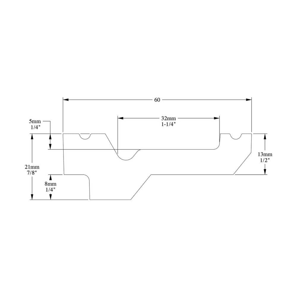 Primed White Polyurethane Crown Moulding 2-3/8 in x 7/8 in