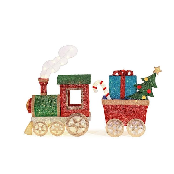 Home Accents Holiday 4 ft. LED Lighted Mesh String Train Set