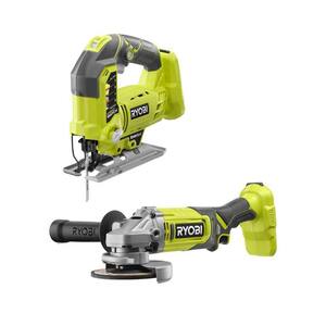 ONE+ 18V Cordless 2-Tool Combo Kit with Jig Saw and 4-1/2 in. Angle Grinder (Tools Only)