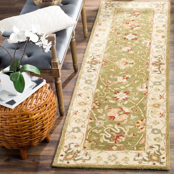 Antiquity Sage 2 ft. x 12 ft. Border Runner Rug