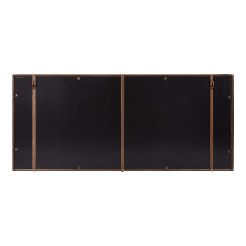 Sophisticated Bronze Rectangular Vanity Mirror with Shelf