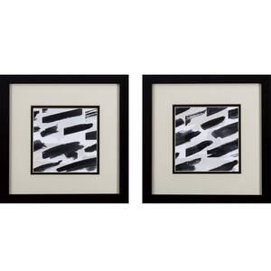 Victoria Black and Grey Abstract by Unknown Wooden Wall Art (Set of 2)