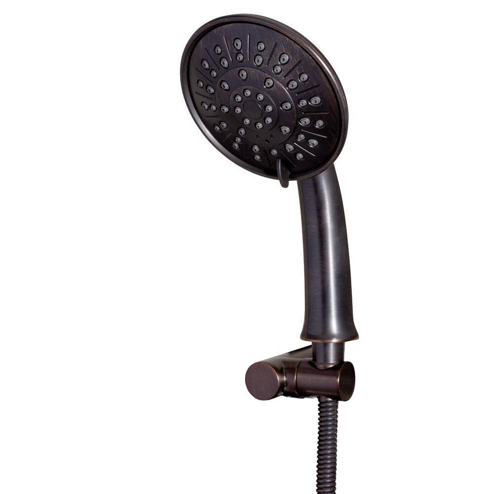 Sedona Hammered Copper and Oil-Rubbed Bronze Shower Panel with Rain Showerhead