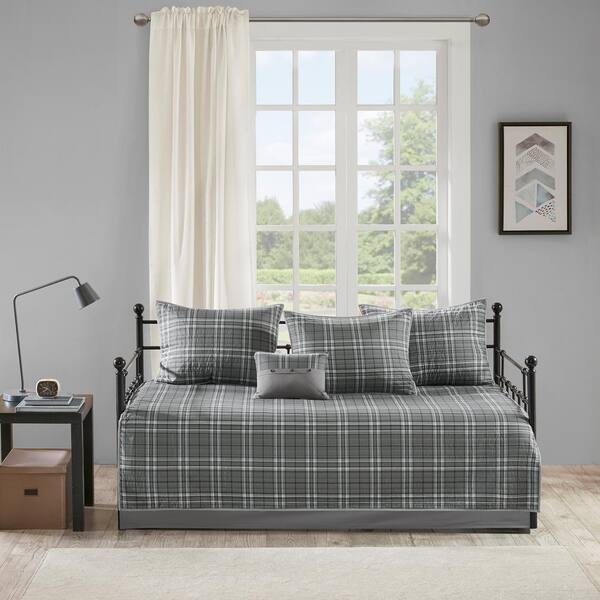 Intelligent Design Campbell 6-Piece Grey Daybed Bedding Set