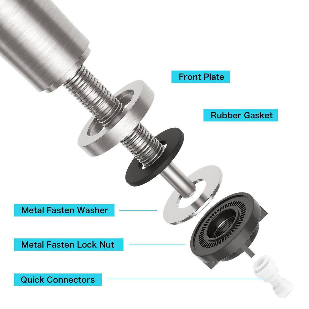 Brushed Nickel Stainless Steel Single Handle Beverage Faucet