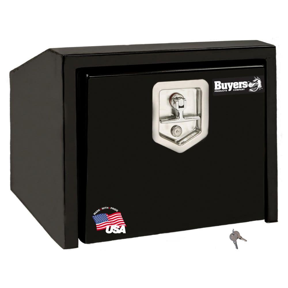 14 in. x 12 in. x 24 in. Gloss Black Steel Underbody Truck Tool Box with Slanted Back price history on PriceWatchPro