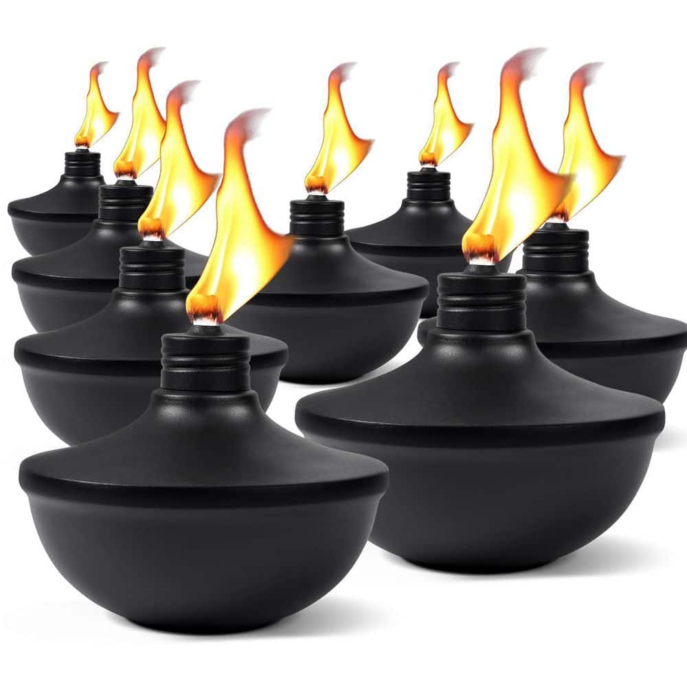 8-Pack Tabletop Torches, 24 oz Citronella Torch Lights, Refillable Torch with Wicks, Covers, and Funnel Included price history on PriceWatchPro