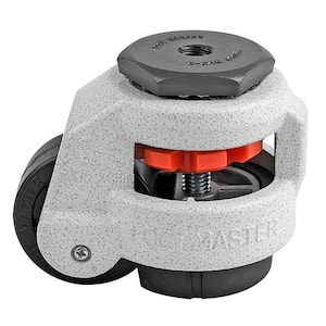 GD Series 2 in. Nylon Swivel Iconic Ivory 1/2 in. Stem Mounted Leveling Caster with 615 lb. Load Rating