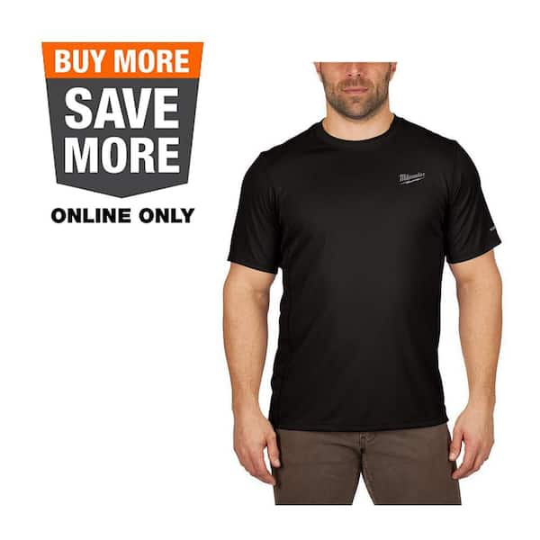 Men's WORKSKIN 2X-Large Black Lightweight Performance Short-Sleeve T-Shirt