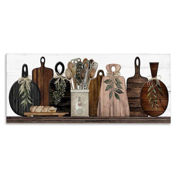 Wooden Kitchen Items by Cindy Jacobs Unframed Graphic Art Print Food 30 in. x 13 in.