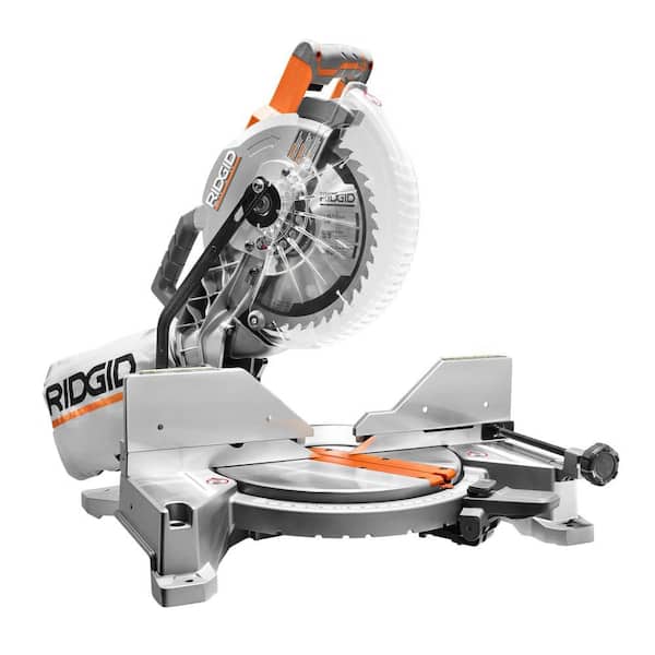 RIDGID 1003896312 15 Amp 10 in. Corded Dual Bevel Miter Saw with LED Cut Line Indicator - 1