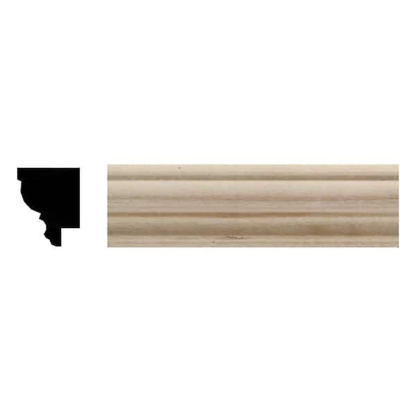 10039-4WHW 0.843 in. D x 1.06 in. W x 47.5 in. L Unfinished White Hardwood Picture Frame Trim Moulding