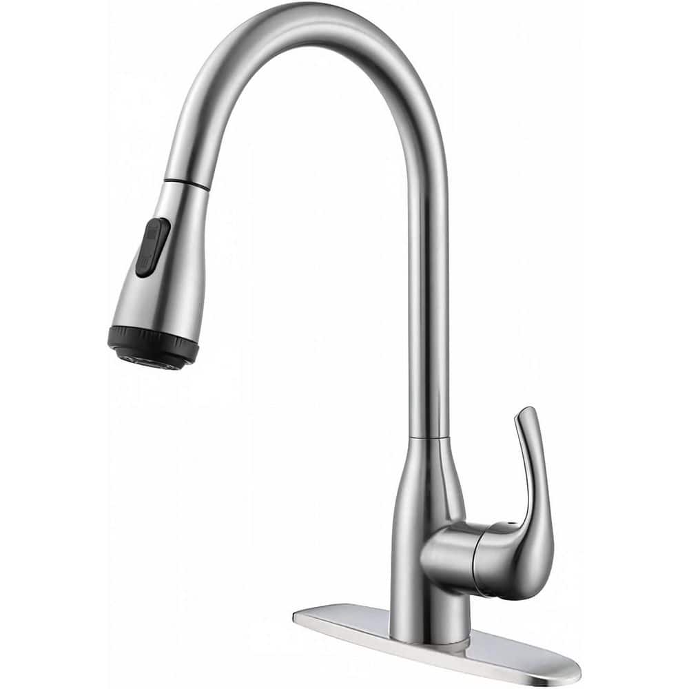Single Handle Pull Out Sprayer Kitchen Faucet in Brushed Nickel price history on PriceWatchPro
