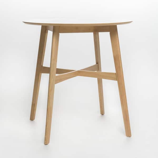 Noble House Natural Oak Round Bar Table