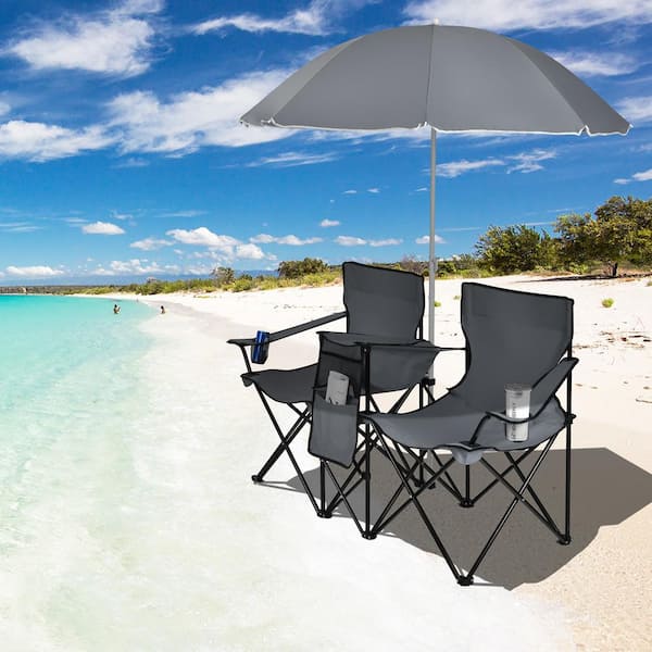 テーブル/チェア WIND AND SEA - WIND AND SEA FOLDING CHAIR (2S) / Gray Costway Portable Folding Gray Metal Picnic Double Chair With