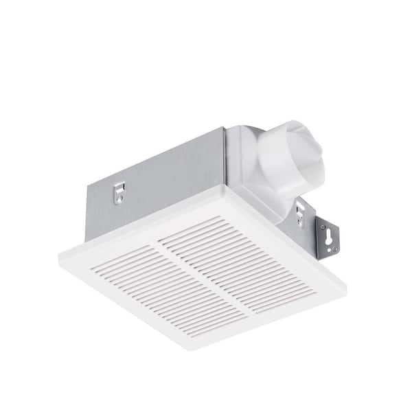 50 CFM White Electric Power Ceiling Mounted Fan Attic Fan, 1.0 Sone DC Motor with No Attic Access Needed Installation