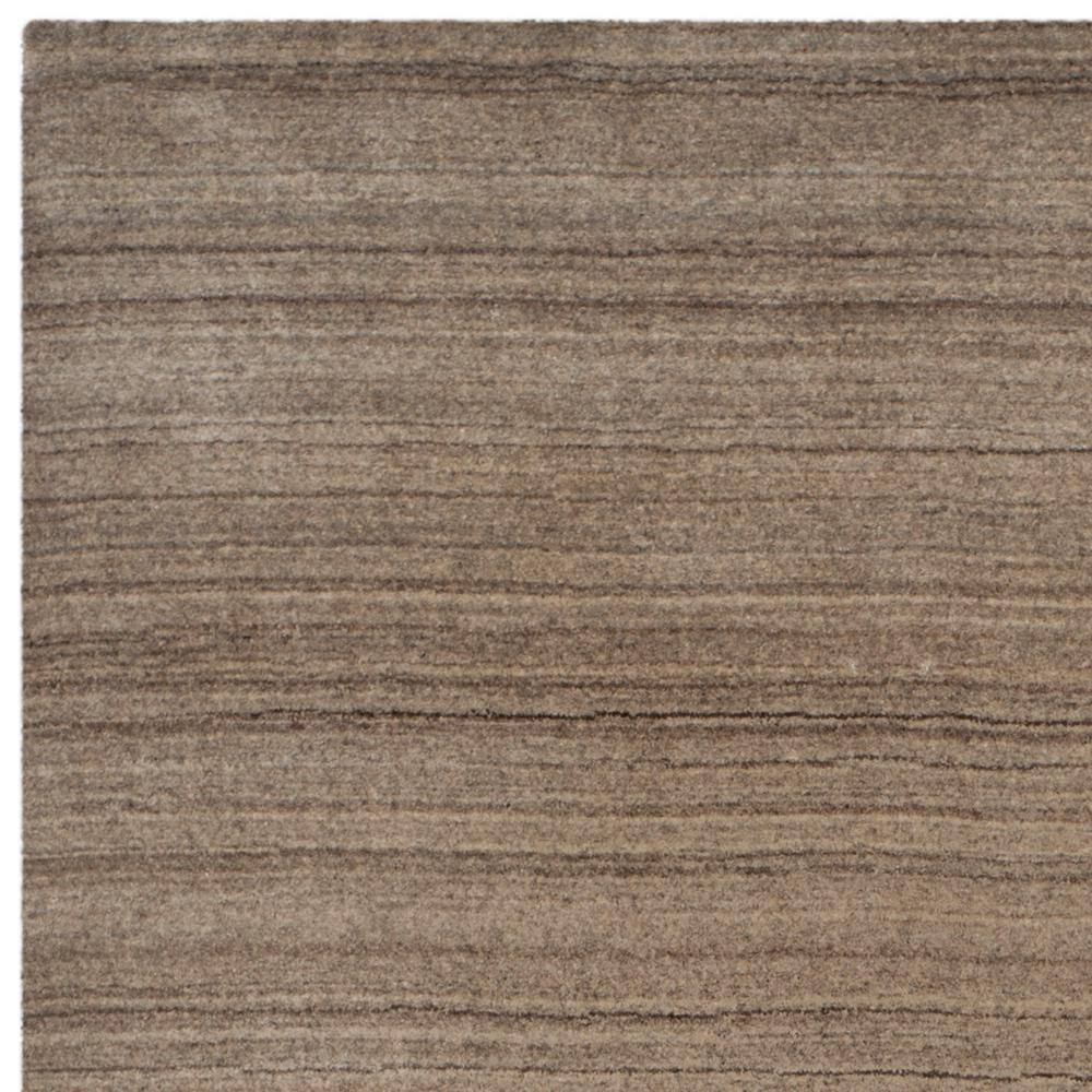 Taupe Hand-Knotted Wool 6' x 9' Area Rug